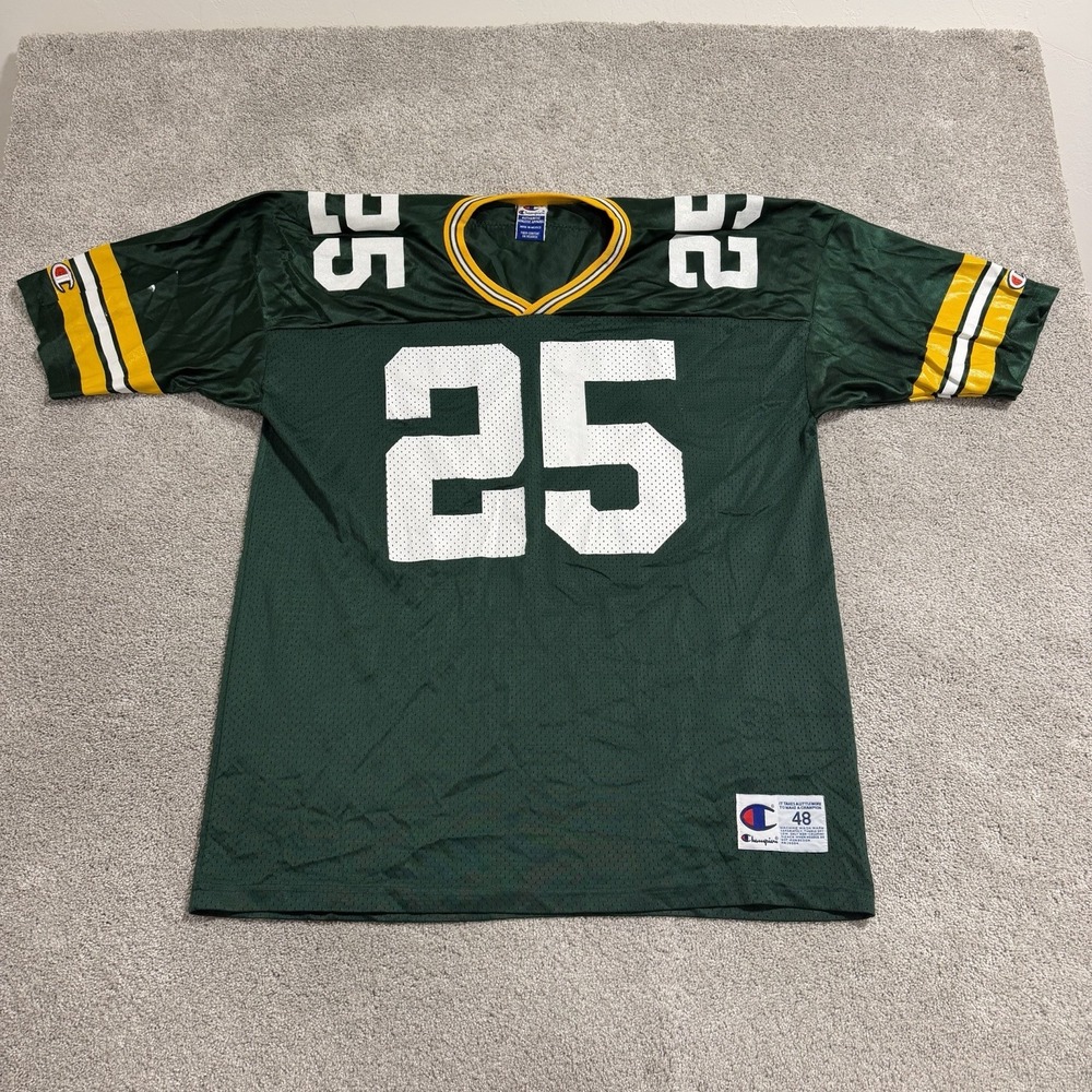 Vintage Champion Dorsey Levens Green Bay Packers Jersey Mens Sz 48 90s Football